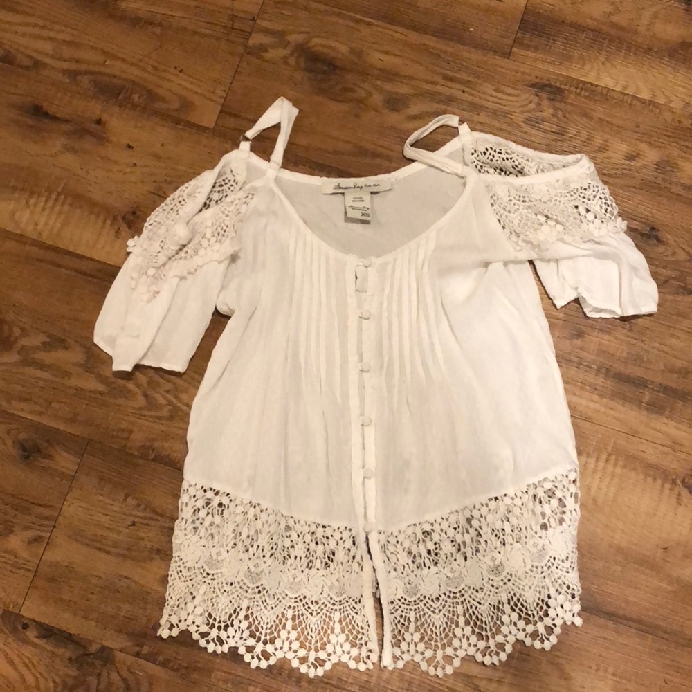NWOT American rag white Lacey shirt